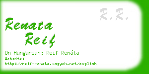 renata reif business card